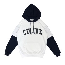 セリーヌ服 CELINE2022新作 コットンフリースツートンパーカー