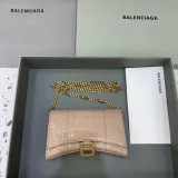 バレンシアガバッグ BALENCIAGA 2022新作 アワーグラス ウォレット オン チェーン メッセンジャーバッグ