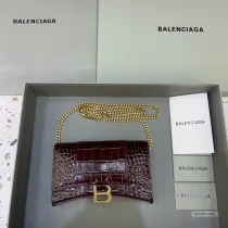 バレンシアガバッグ BALENCIAGA 2022新作 アワーグラス ウォレット オン チェーン メッセンジャーバッグ