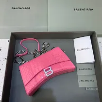 バレンシアガバッグ BALENCIAGA 2022新作 アワーグラス ウォレット オン チェーン メッセンジャーバッグ