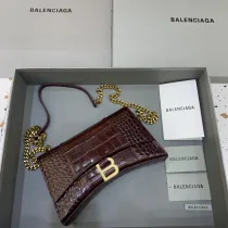 バレンシアガバッグ BALENCIAGA 2022新作 アワーグラス ウォレット オン チェーン メッセンジャーバッグ