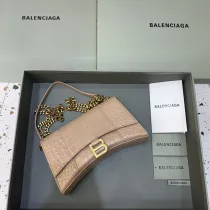 バレンシアガバッグ BALENCIAGA 2022新作 アワーグラス ウォレット オン チェーン メッセンジャーバッグ