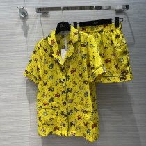 ディオール服 DIOR2022新作「十二星座」シリーズのパジャマ風半袖スーツ