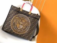フェンディバッグ FENDI X Versace2022新作サンシャインショッパートートバッグ
