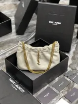 サンローランバッグ Saint Laurent 2022 新作 ミニ レザー ショルダーバッグ チェーンバッグ 681632