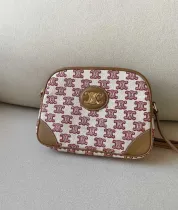 セリーヌバッグ CELINE2022新作 TRIOMPHE 刺繍生地 カメラバッグ
