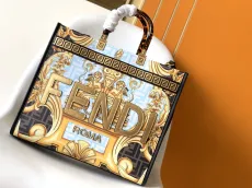 フェンディバッグ FENDI X Versace2022新作サンシャインショッパートートバッグ