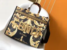 フェンディバッグ FENDI X Versace2022新作サンシャインショッパートートバッグ