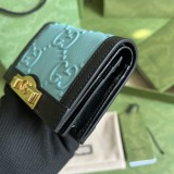 グッチ財布GUCCI 2022新作 青と黒のカードバッグ 676150
