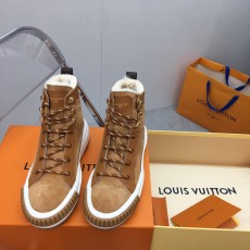 ルイヴィトン靴LOUIS VUITTON 2022新作 ウールアンクルブーツ