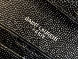 サンローランバッグYves Saint Laurent 2022年新作 シルバー ガンバックル ブラック エンベロープ チェーン バッグ