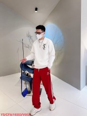 サンローラン服Yves Saint Laurent 2022年新作ロゴプリントラウンドネックセーター