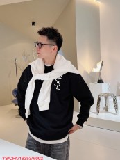 サンローラン服Yves Saint Laurent 2022年新作ロゴプリントラウンドネックセーター