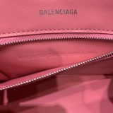 バレンシアガバッグBALENCIAGA 2022新作 ピンク クロコダイル 砂時計 バッグ