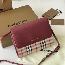 バーバリーバッグBURBERRY 2022新作 チェック柄＆レザー クロスボディバッグ