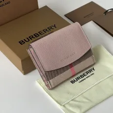 バーバリー財布BURBERRY 2022新作 チェック柄＆レザー ウォレット