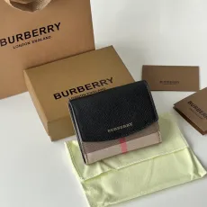 バーバリー財布BURBERRY 2022新作 チェック柄＆レザー ウォレット