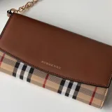 バーバリーバッグBURBERRY 2022新作 チェック柄＆レザー ウォレット