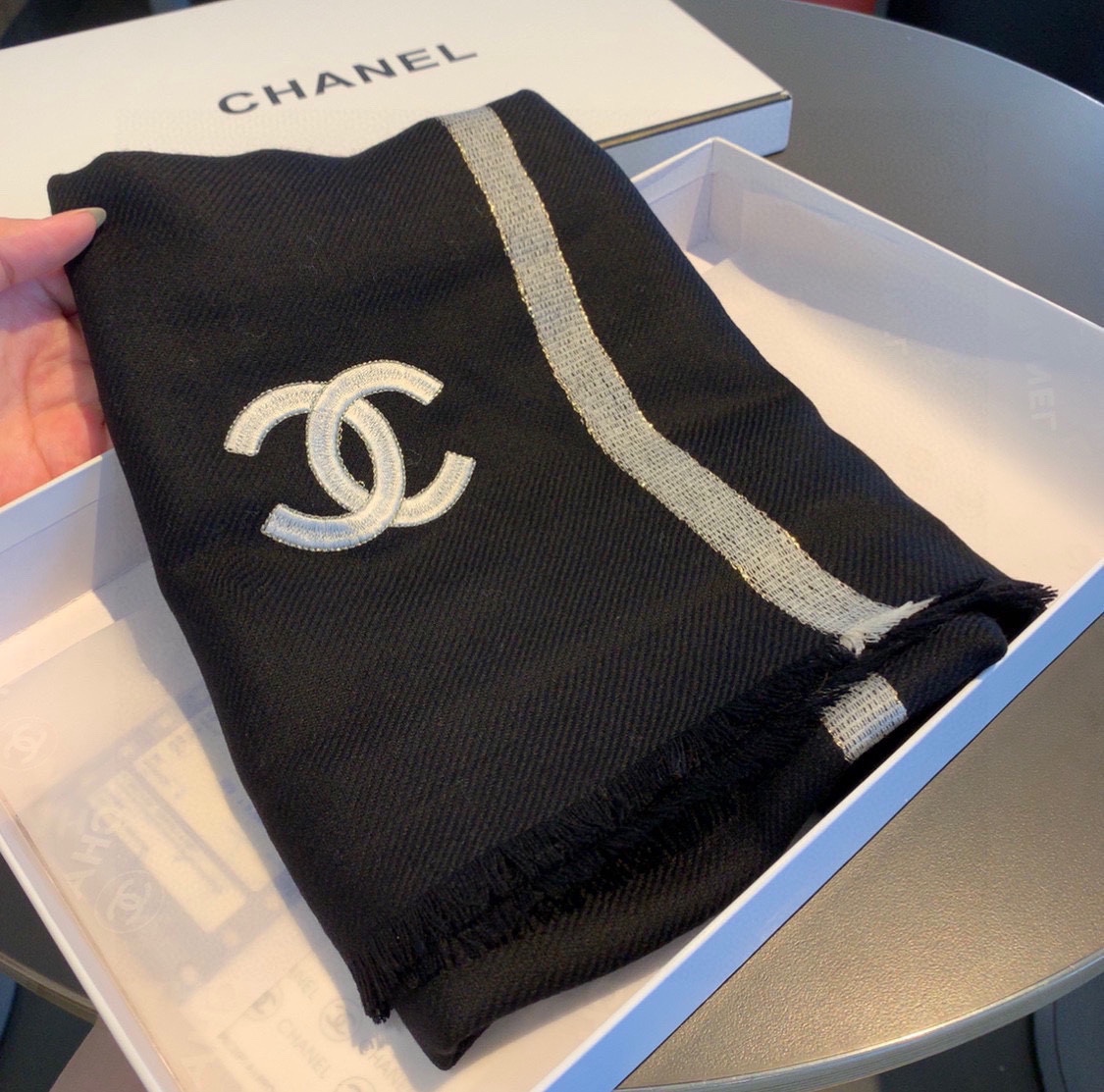 シャネルマフラーCHANEL 2022年新作 カシミア マフラー