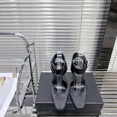 サンローラン靴Yves Saint Laurent 2022年新作 クリスタル ダイヤモンド チェーンバックル ハイヒール サンダル