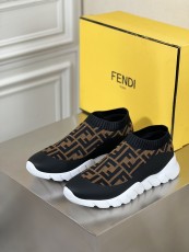 フェンディ靴FENDI 2022新品ブラウンロートップシューズ