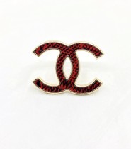 シャネルブローチCHANEL 2022年の新しい黒と赤の布のブローチ