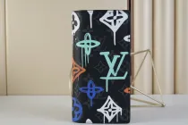 ルイヴィトン財布LOUIS VUITTON 2023新作 M81846 シルクスクリーン 黒 財布