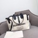 バーバリーバッグBURBERRY 2023年新作キャンバスショッピングバッグ