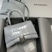 バーバリーバッグBURBERRY 2023新作 スモール クロコダイル ダークグレー アワーグラス バッグ