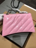 バーバリーバッグBURBERRY 2023 新作 ミディアム ピンク シルバー バックル アワーグラス チェーン バッグ