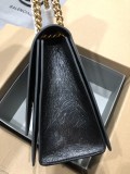 バーバリーバッグBURBERRY 2023 新作 ミディアム ゴールド バックル ブラック アワーグラス チェーン バッグ