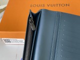 ルイヴィトン財布LOUIS VUITTON 2023新作 型押し ブルー スーツクリップ
