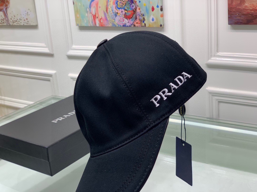 プラダ帽子PRADA 2023新作 ロゴ刺繍 ベースボールキャップ
