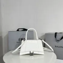 バレンシアガバッグBALENCIAGA 2023新作 アワーグラス バッグ エンボス ホワイト