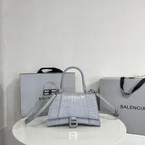 バレンシアガバッグBALENCIAGA 2023新作 アワーグラス バッグ 型押し グレー