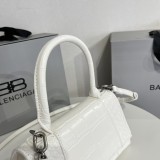バレンシアガバッグBALENCIAGA 2023新作 アワーグラス バッグ エンボス ホワイト