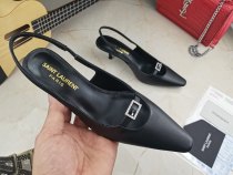 サンローラン靴Yves Saint Laurent 2023年新作 ポインテッド コッパーバックル バック エアクール スリッパ