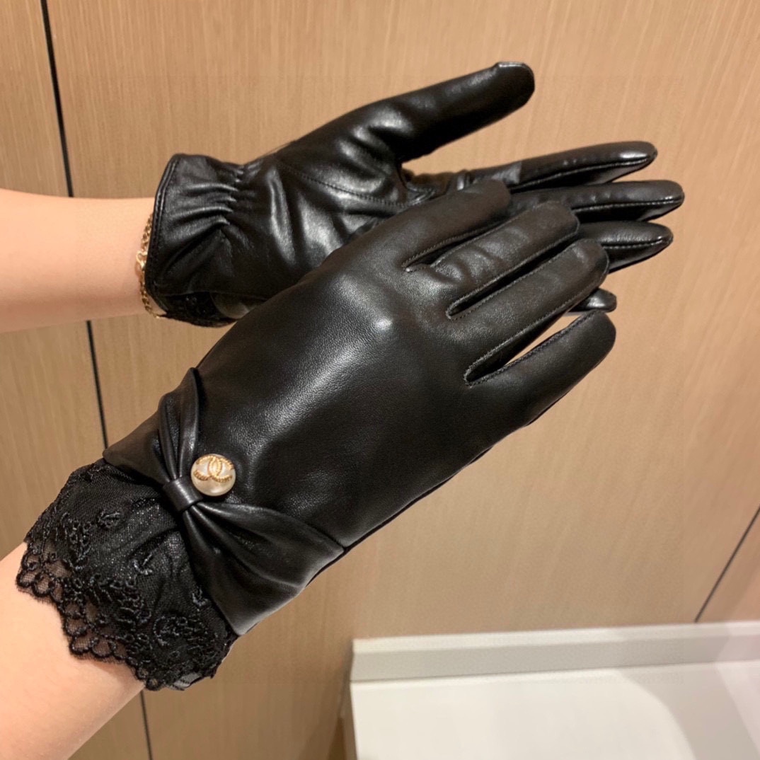 シャネル手袋CHANEL 2023 新しいタッチ スクリーン レディース シープスキン グローブ
