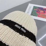 ミュウミュウ帽子Miu Miu 2023新作 ニットビーニー