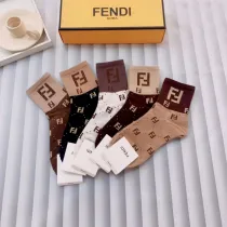フェンディ靴下FENDI 2023新作 レターダブルF ミッドチューブソックス