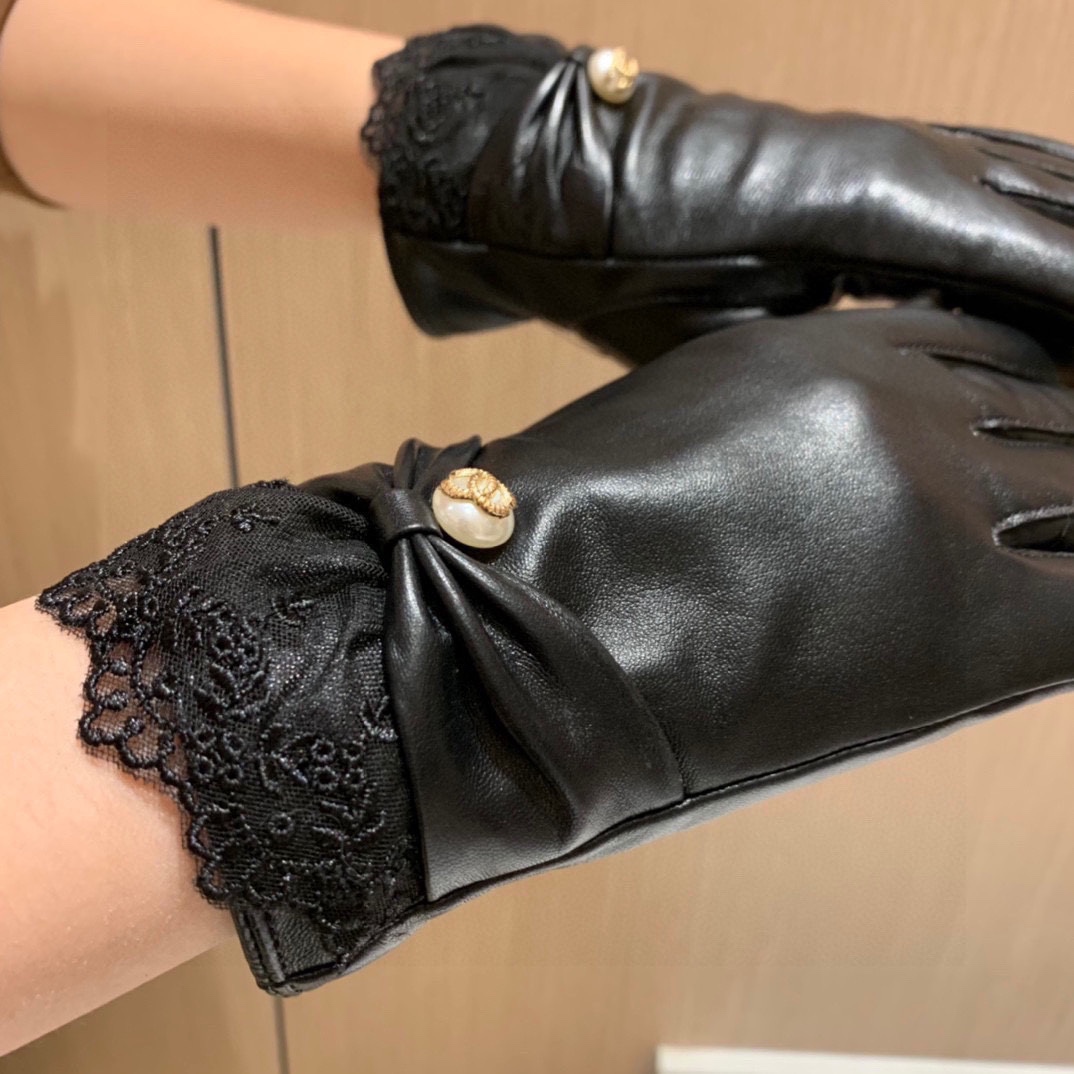 シャネル手袋CHANEL 2023 新しいタッチ スクリーン レディース シープスキン グローブ