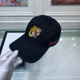 グッチ帽子GUCCI 2023新作 タイガーヘッド刺繍 ベースボールキャップ