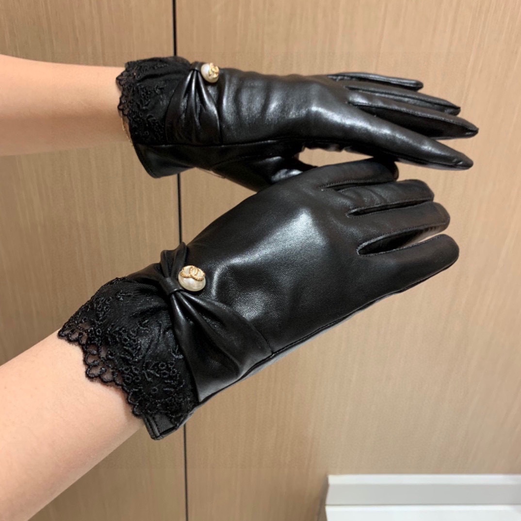 シャネル手袋CHANEL 2023 新しいタッチ スクリーン レディース シープスキン グローブ