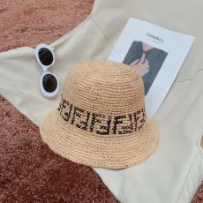 フェンディ帽子FENDI 2023新作 ハンドメイド ラフィア ストローハット