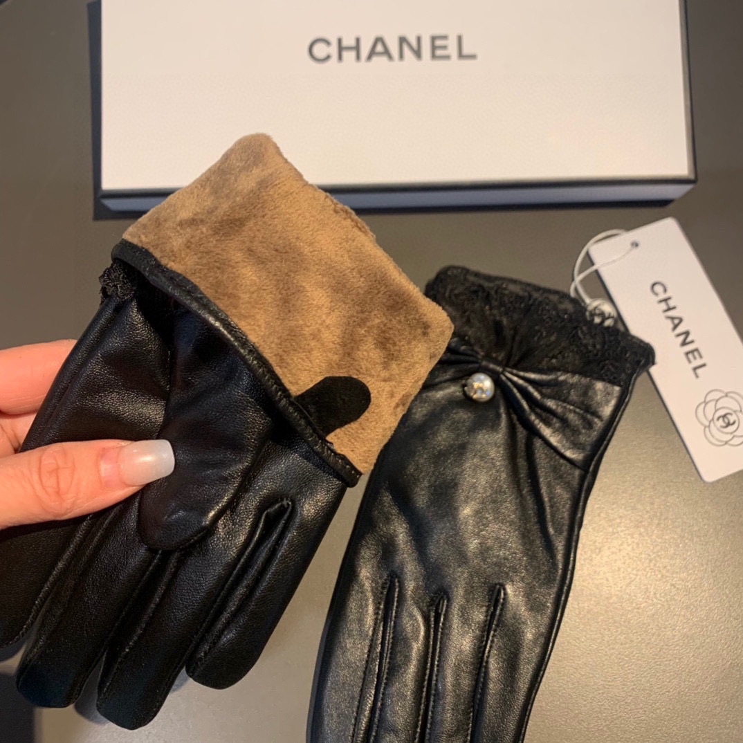 シャネル手袋CHANEL 2023 新しいタッチ スクリーン レディース シープスキン グローブ