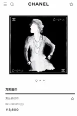 シャネルマフラーCHANEL 2023年新作同色両面シルクスカーフ