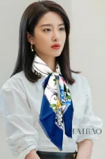 ディオールマフラーDIOR 2023新作 ローズガーデン プリント シルク スクエアスカーフ