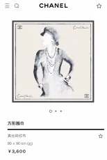 シャネルマフラーCHANEL 2023年新作同色両面シルクスカーフ