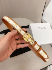 セリーヌベルトCELINE 2023新作 プリント カウレザー ベルト ホワイト