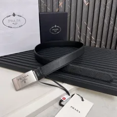プラダベルトPRADA 2023新作 レザー両面ベルト